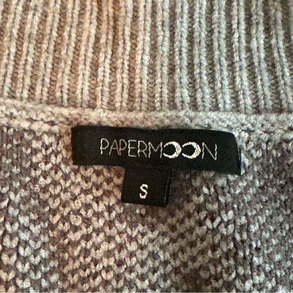 Paper Moon button front animal print cardigan sweater - Picture 5 of 12
